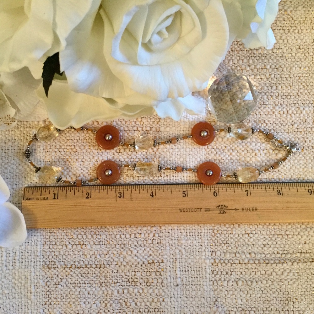 Vintage cornelian and citrine necklace. - Picture 3 of 4